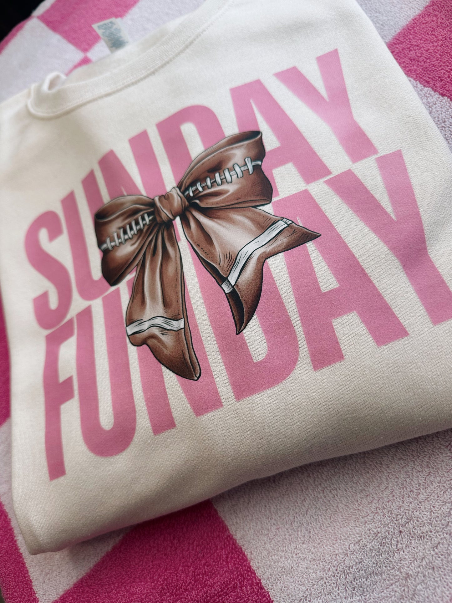 Football Sunday Funday Crewneck Sweater 🏈💗