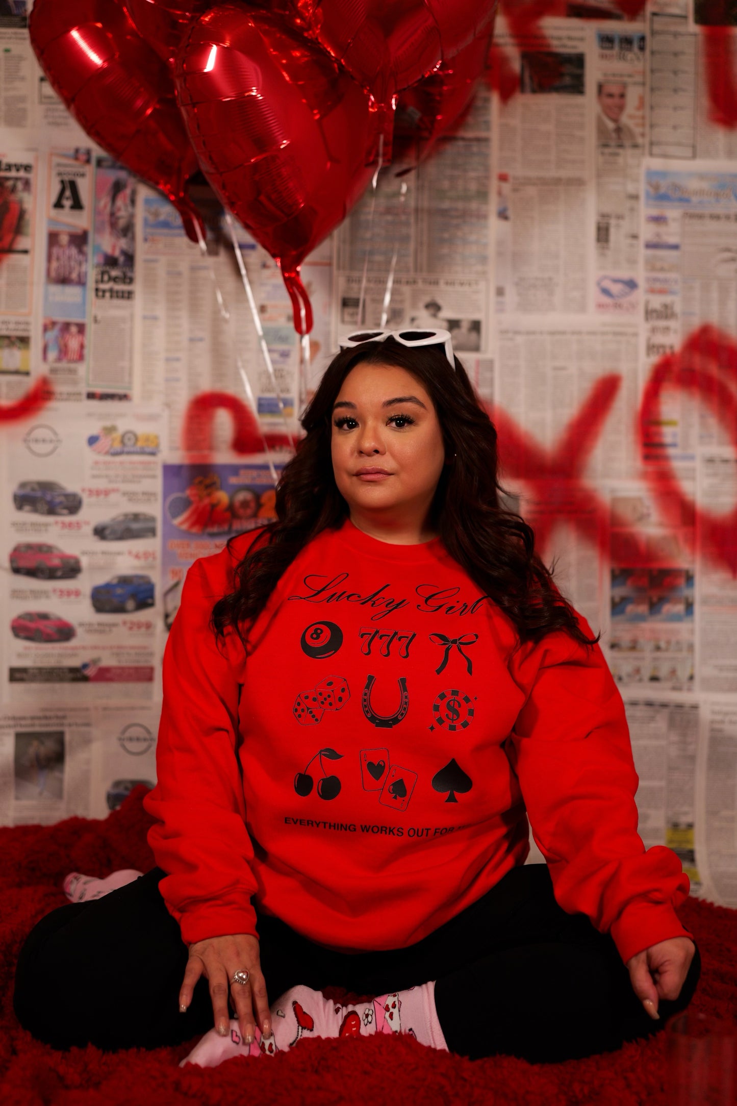 Lucky Girl Crewneck Sweater
