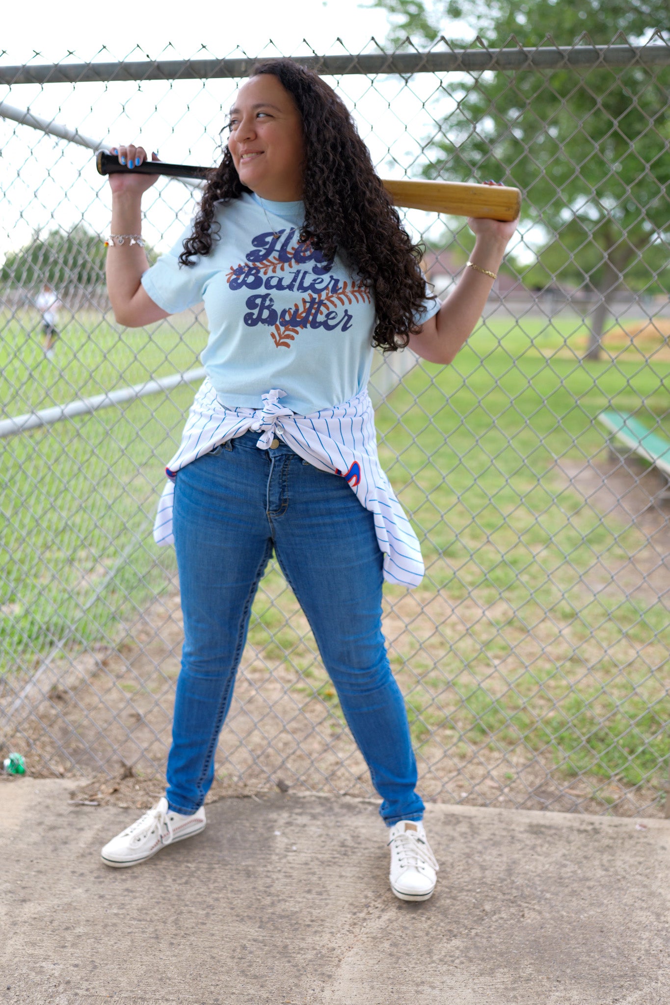 Hey Batter Batter Crop Tee