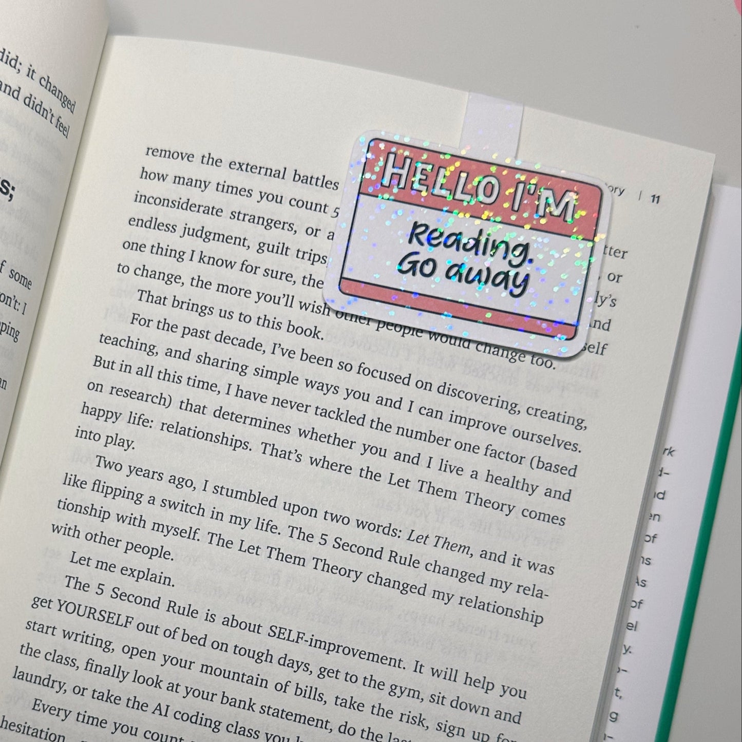 Hello I’m Reading Magnetic Bookmark