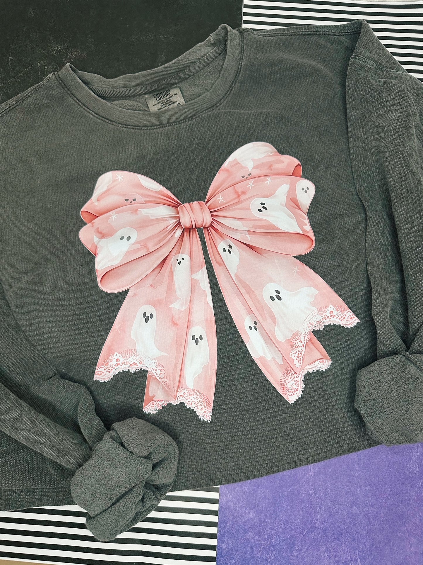 She's Coquette Boo Vintage Wash Crewneck Sweatshirt