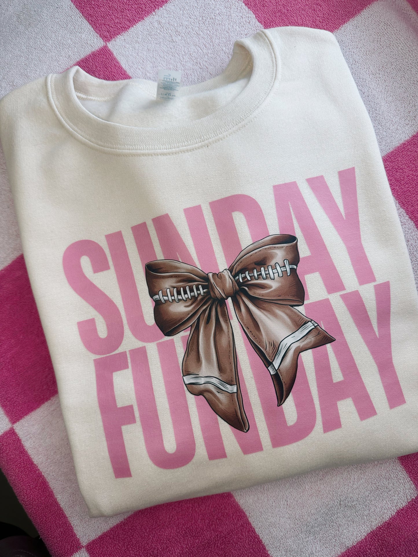 Football Sunday Funday Crewneck Sweater 🏈💗