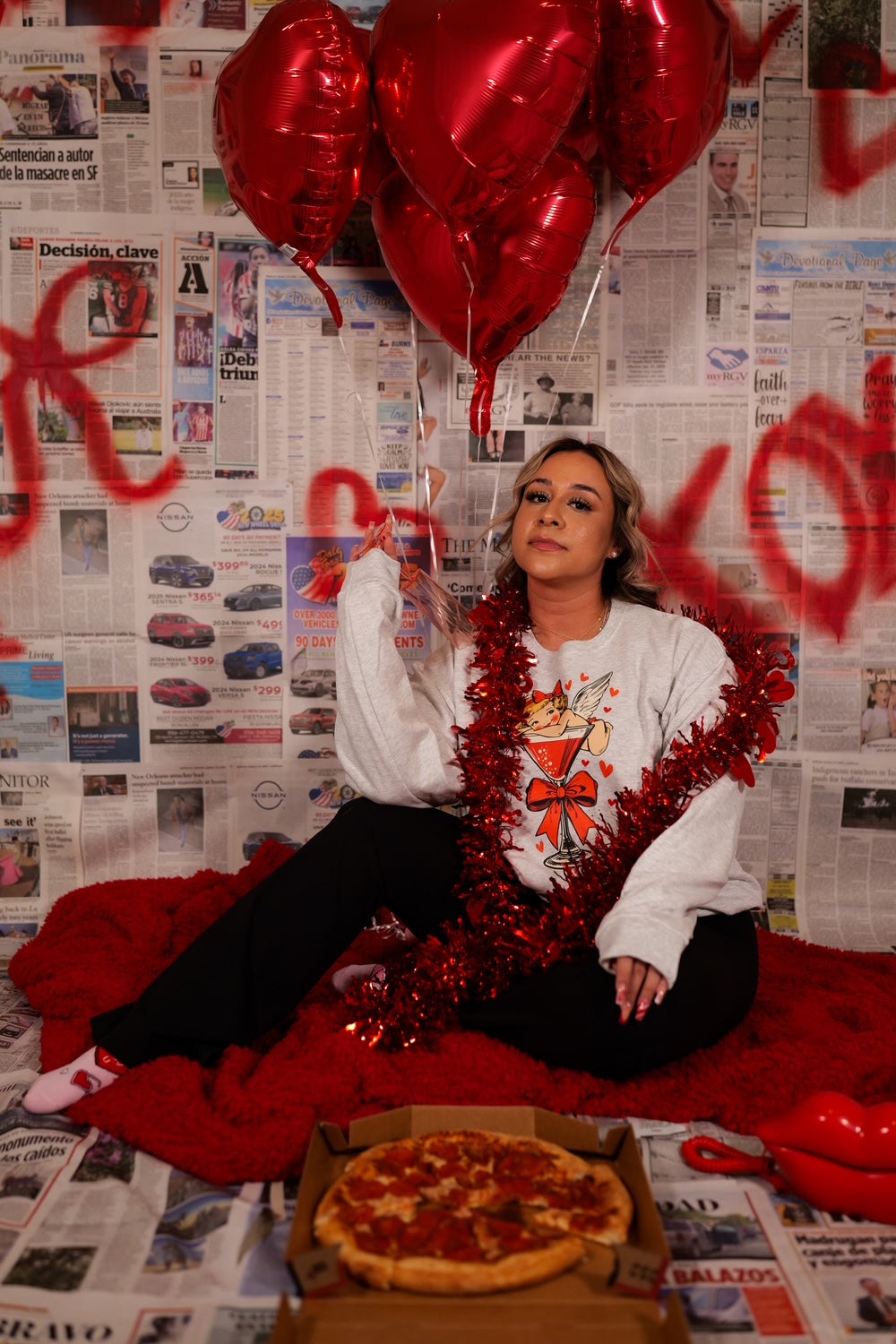 Hey Cupid Crewneck Sweater