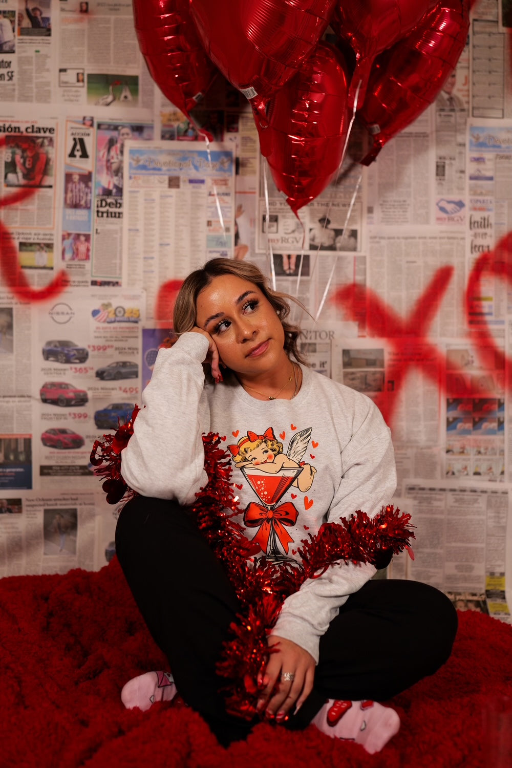 Hey Cupid Crewneck Sweater