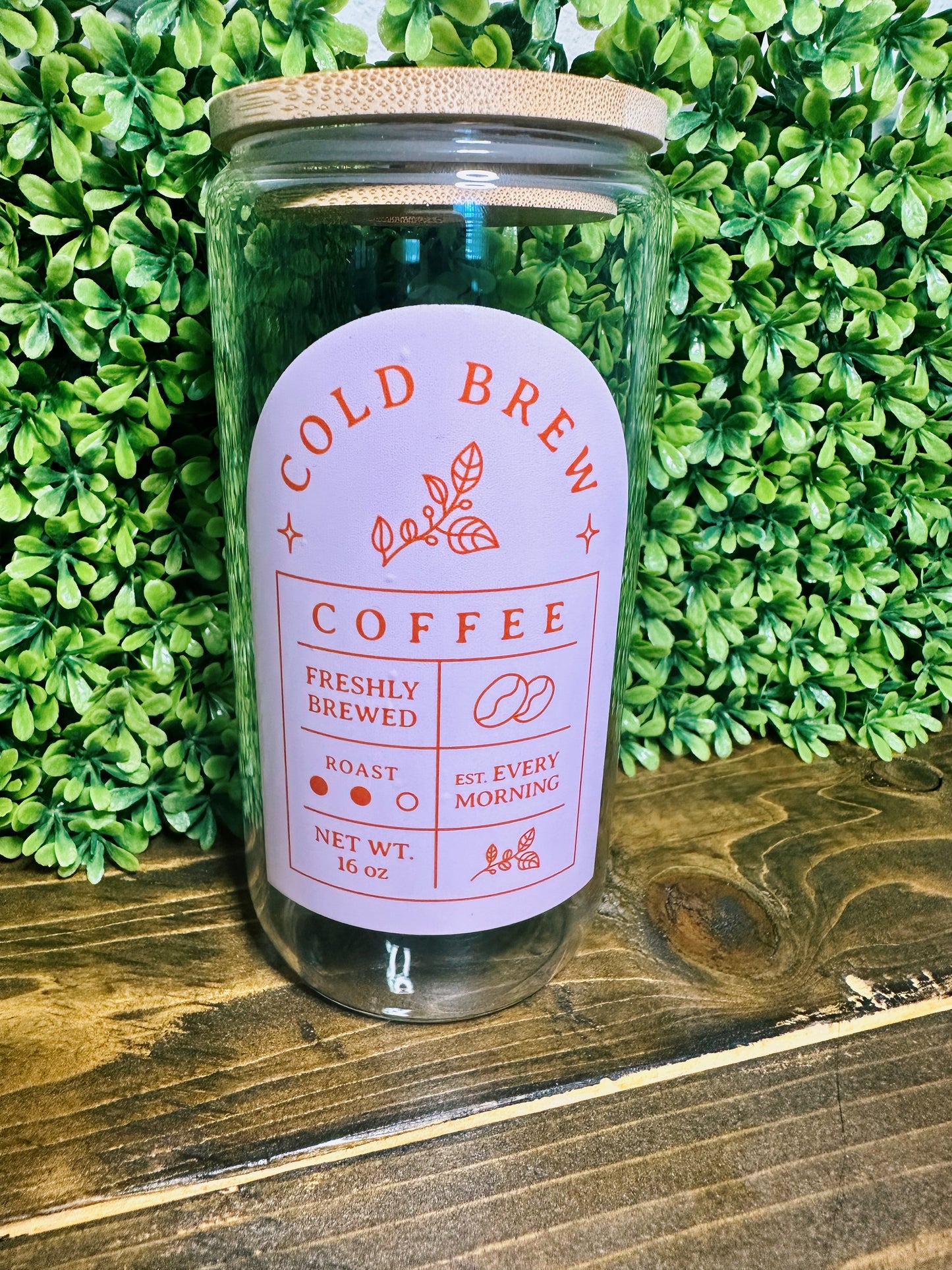 Cold Brew Vibe Glass Tumbler