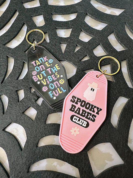 Spooky Babes Club Hotel Keychain