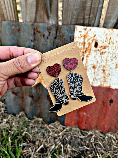 Boots are Love Earrings