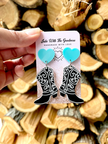 Boots are Love Earrings